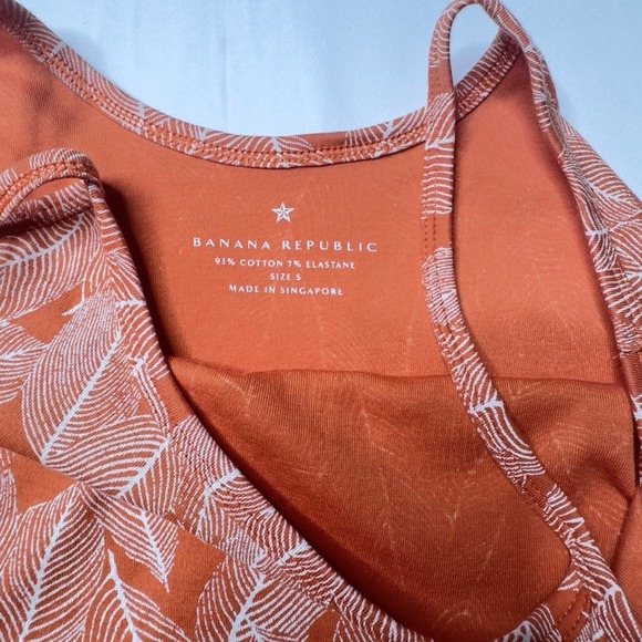 Banana Republic Women's Blouse Top Orange Spaghetti Strap Size Small - Picture 7 of 9